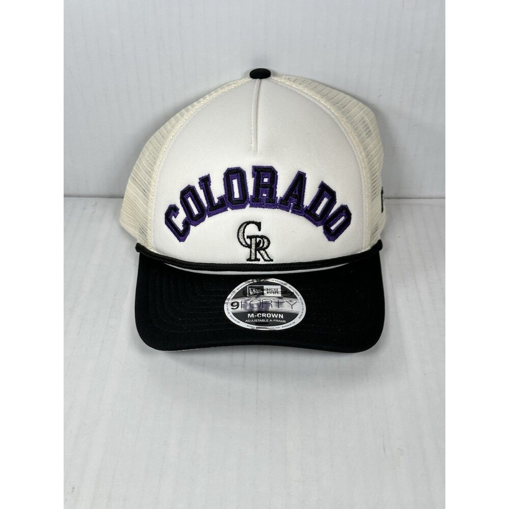 Colorado Rockies New Era M-Crown 9FORTY A-Frame Trucker Snapback Hat Cap NWT
